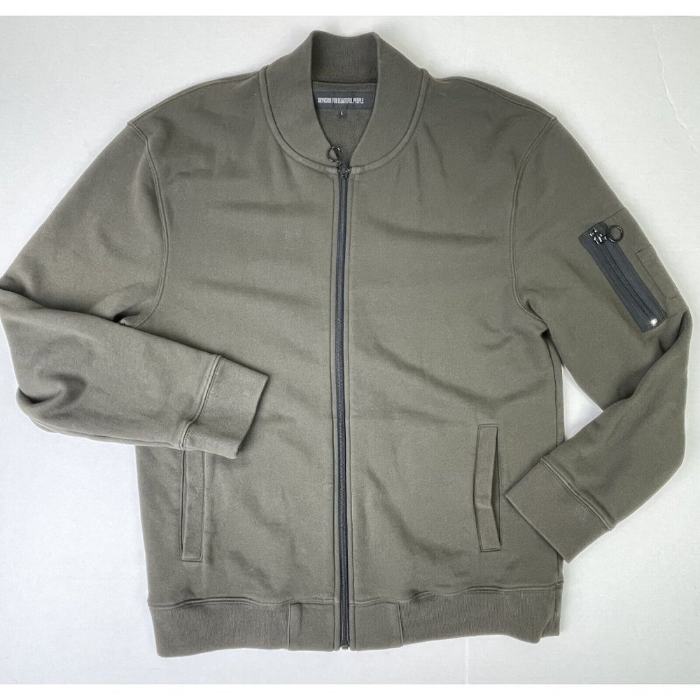 DRYKORN FOR BEAUTIFUL PEOPLE Cardigan Zip Up Sleeve Pockets Green Men’s Large EC